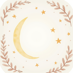 Seamless Patterns — Soft Watercolor-style Moon-and-stars Nursery Motif Printable / Etsy #0294 (Midjourney)
