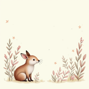 Seamless Patterns — Whimsical Woodland-creature Illustration Peeking Through Soft Printable / Etsy #0220 (Seedream)