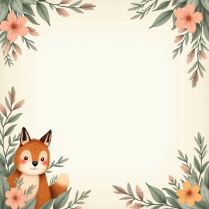 Seamless Patterns — Whimsical Woodland-creature Illustration Peeking Through Soft Printable / Etsy #0227 (ChatGPT)