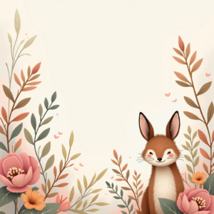 Seamless Patterns — Whimsical Woodland-creature Illustration Peeking Through Soft Printable / Etsy #0263 (ChatGPT)