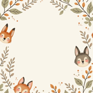 Seamless Patterns — Whimsical Woodland-creature Illustration Peeking Through Soft Printable / Etsy #0287 (ChatGPT)