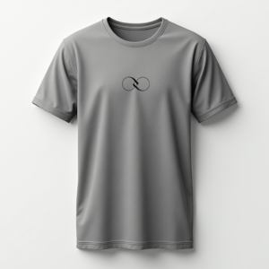 T-Shirt — Bold Minimalist Logo Mark Centered On Commercial Design #0043 (Gemini)