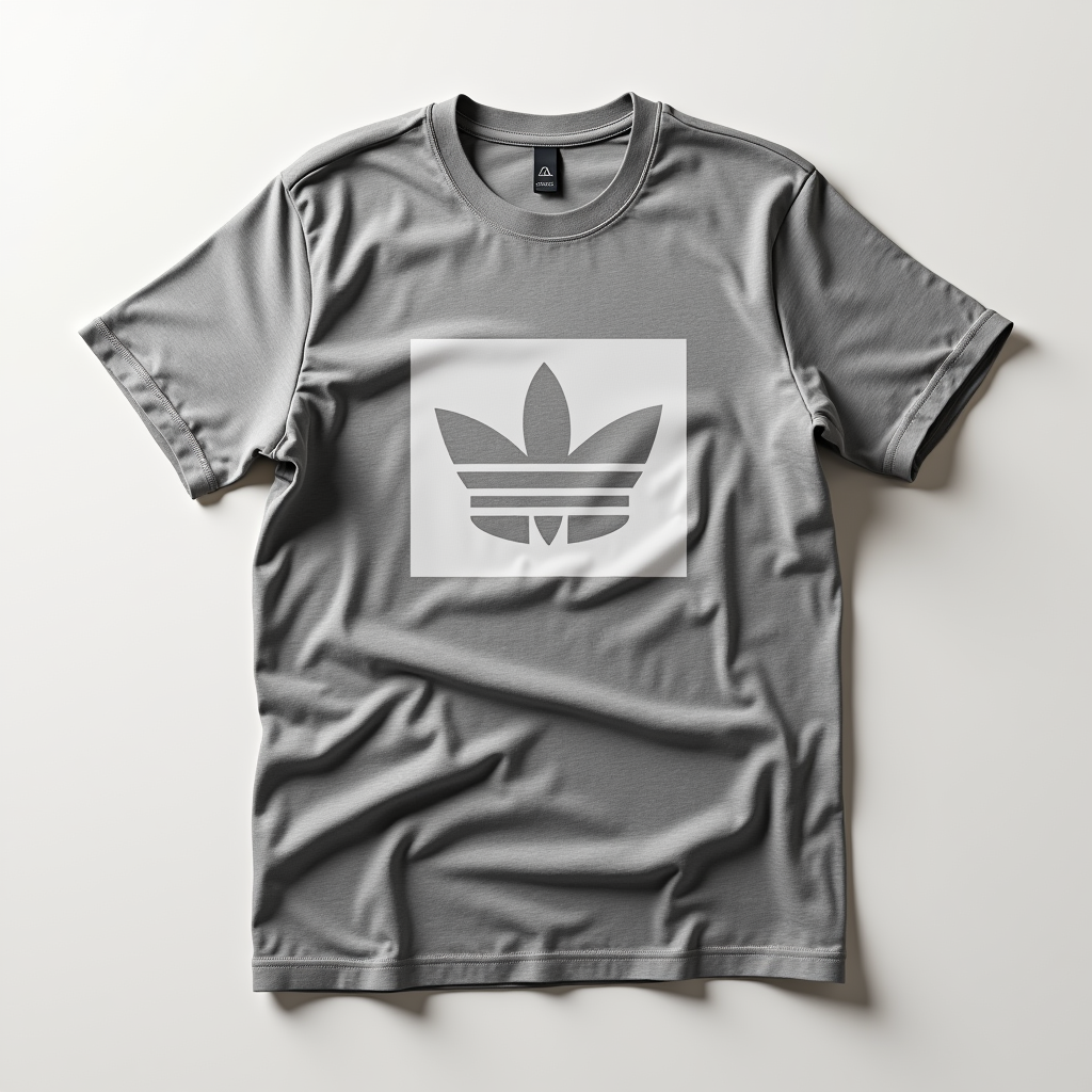 T-Shirt — Bold Minimalist Logo Mark Centered On Commercial Design #0061 (Seedream)