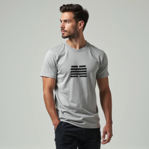 T-Shirt — Bold Minimalist Logo Mark Centered On Commercial Design #0067 (Gemini)
