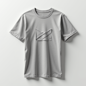 T-Shirt — Bold Minimalist Logo Mark Centered On Commercial Design #0109 (Seedream)