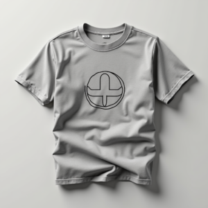 T-Shirt — Bold Minimalist Logo Mark Centered On Commercial Design #0133 (Seedream)