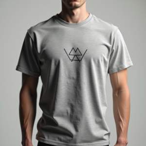 T-Shirt — Bold Minimalist Logo Mark Centered On Commercial Design #0175 (Gemini)
