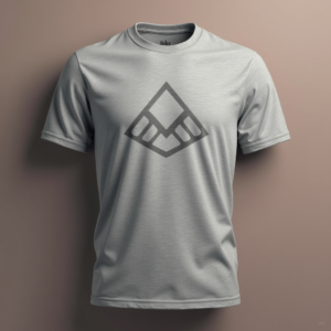 T-Shirt — Bold Minimalist Logo Mark Centered On Commercial Design #0187 (Gemini)