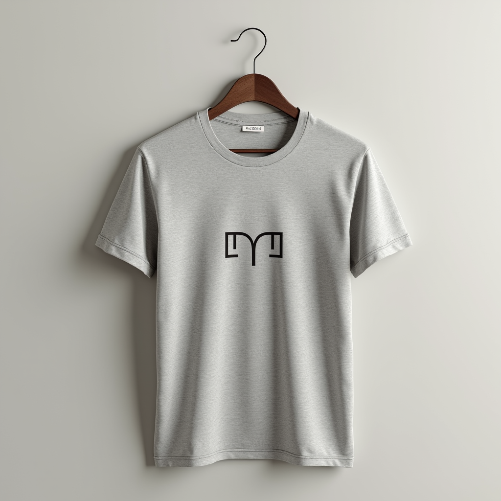 T-Shirt — Bold Minimalist Logo Mark Centered On Commercial Design #0281 (FLUX)