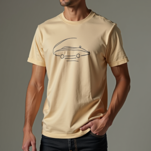 T-Shirt — Clean Line-art Icon Printed On A Commercial Design #0033 (Firefly)