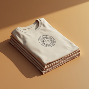 T-Shirt — Clean Line-art Icon Printed On A Commercial Design #0099 (Midjourney)