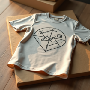 T-Shirt — Clean Line-art Icon Printed On A Commercial Design #0165 (Firefly)