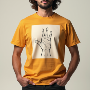 T-Shirt — Clean Line-art Icon Printed On A Commercial Design #0265 (Seedream)