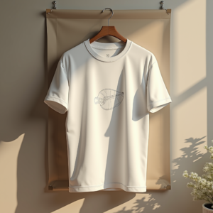 T-Shirt — Clean Line-art Icon Printed On A Commercial Design #0277 (Seedream)