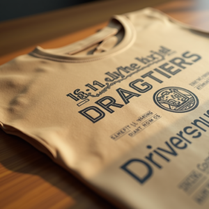 T-Shirt — Clean Line-art Icon Printed On A Commercial Design #0289 (Seedream)