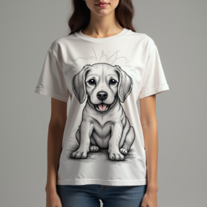 T-Shirt — Duotone Illustrated Design Wrapped Around A Commercial Design #0005 (FLUX)