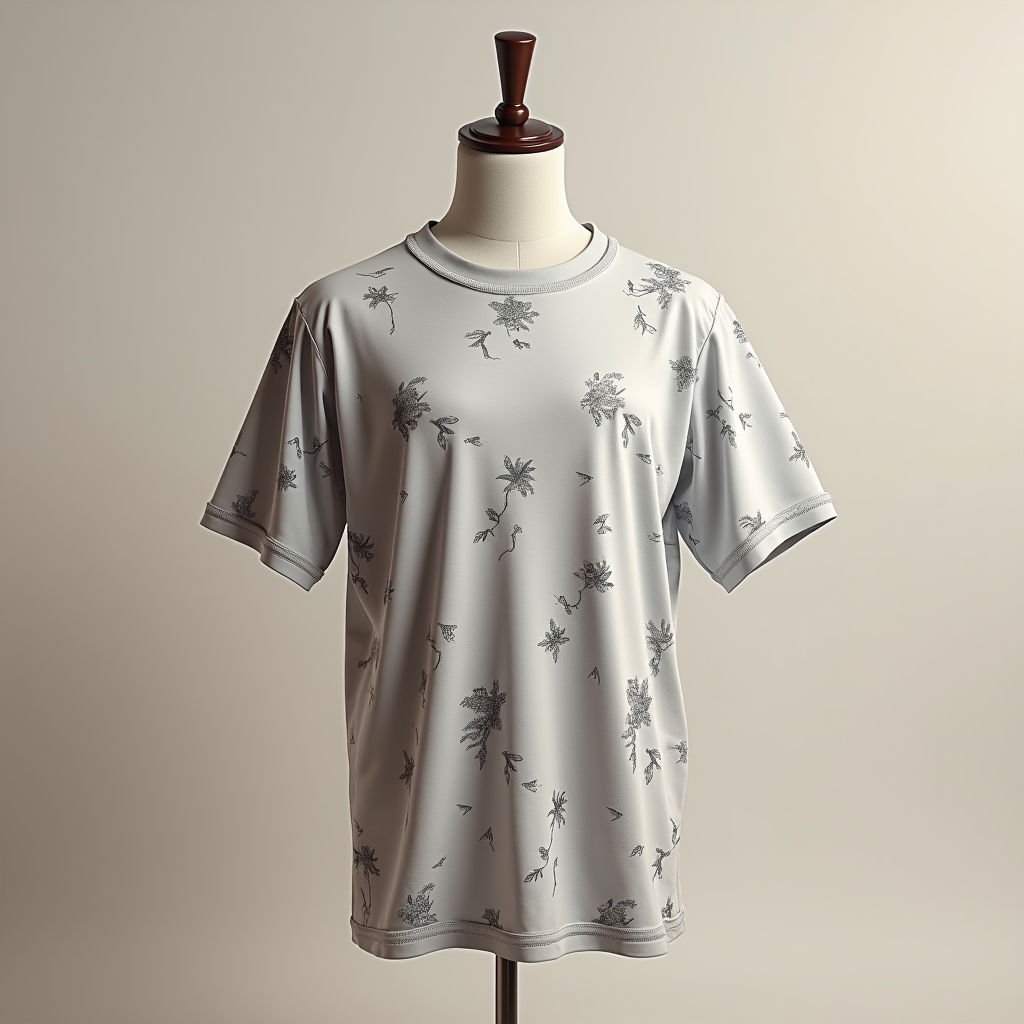 T-Shirt — Duotone Illustrated Design Wrapped Around A Commercial Design #0017 (FLUX)