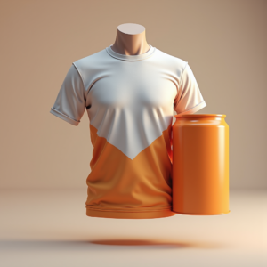 T-Shirt — Duotone Illustrated Design Wrapped Around A Commercial Design #0071 (Ideogram)