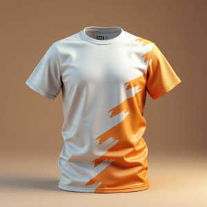 T-Shirt — Duotone Illustrated Design Wrapped Around A Commercial Design #0107 (Ideogram)