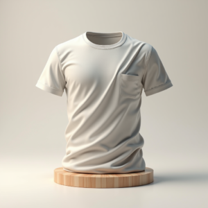 T-Shirt — Duotone Illustrated Design Wrapped Around A Commercial Design #0119 (Ideogram)