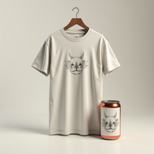 T-Shirt — Duotone Illustrated Design Wrapped Around A Commercial Design #0197 (FLUX)