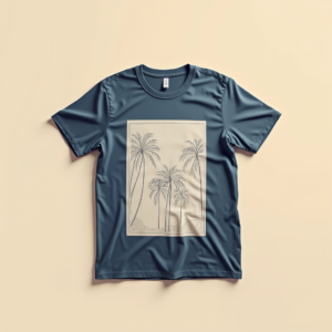 T-Shirt — Duotone Illustrated Design Wrapped Around A Commercial Design #0237 (Firefly)