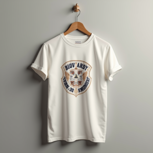 T-Shirt — Embroidered-style Emblem Mockup On A Structured Commercial Design #0016 (Stable Diffusion)