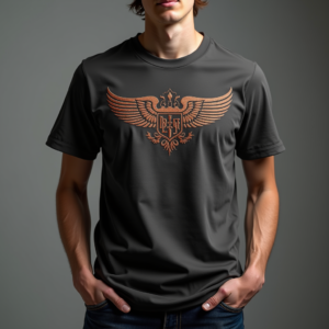 T-Shirt — Embroidered-style Emblem Mockup On A Structured Commercial Design #0034 (Recraft)