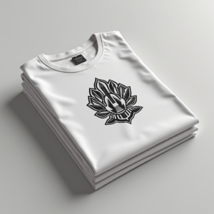 T-Shirt — Embroidered-style Emblem Mockup On A Structured Commercial Design #0136 (Stable Diffusion)