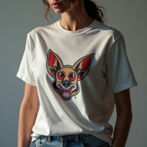 T-Shirt — Embroidered-style Emblem Mockup On A Structured Commercial Design #0230 (Dreamina)
