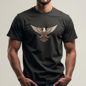 T-Shirt — Embroidered-style Emblem Mockup On A Structured Commercial Design #0266 (Dreamina)