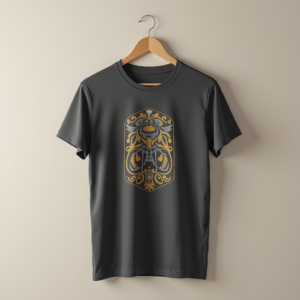 T-Shirt — Embroidered-style Emblem Mockup On A Structured Commercial Design #0284 (ChatGPT)