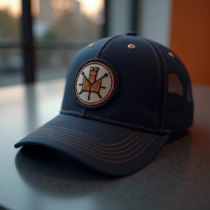 T-Shirt — Embroidered-style Emblem Mockup On A Structured Commercial Design #0290 (Dreamina)