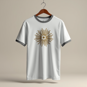 T-Shirt — Embroidered-style Emblem Mockup On A Structured Commercial Design #0320 (ChatGPT)