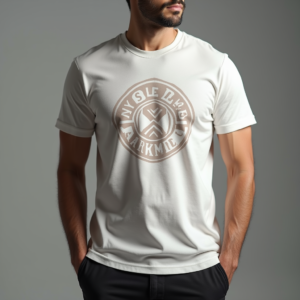 T-Shirt — Embroidered-style Emblem Mockup On A Structured Commercial Design #0338 (Dreamina)