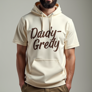 T-Shirt — Hand-lettered Typographic Design Across A Cream Commercial Design #0026 (Dreamina)