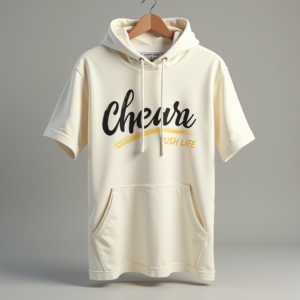 T-Shirt — Hand-lettered Typographic Design Across A Cream Commercial Design #0240 (Leonardo)