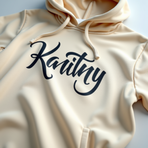 T-Shirt — Hand-lettered Typographic Design Across A Cream Commercial Design #0288 (Leonardo)