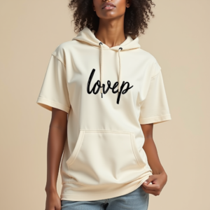 T-Shirt — Hand-lettered Typographic Design Across A Cream Commercial Design #0336 (Leonardo)