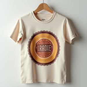 T-Shirt — Retro Badge-style Logo Centered On A Commercial Design #0048 (Leonardo)