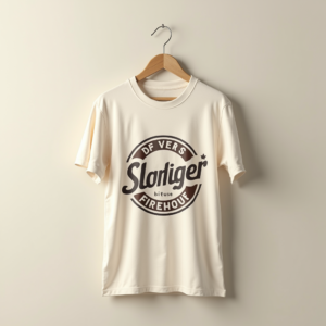 T-Shirt — Retro Badge-style Logo Centered On A Commercial Design #0054 (Krea)