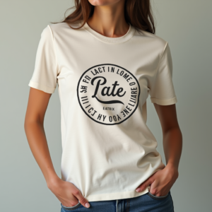 T-Shirt — Retro Badge-style Logo Centered On A Commercial Design #0072 (Leonardo)