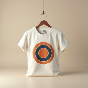 T-Shirt — Retro Badge-style Logo Centered On A Commercial Design #0090 (Krea)