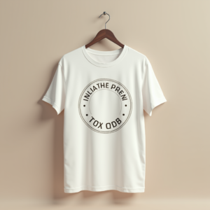 T-Shirt — Retro Badge-style Logo Centered On A Commercial Design #0126 (Krea)