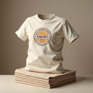 T-Shirt — Retro Badge-style Logo Centered On A Commercial Design #0174 (Krea)