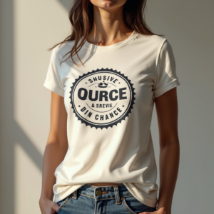 T-Shirt — Retro Badge-style Logo Centered On A Commercial Design #0304 (Stable Diffusion)