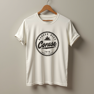 T-Shirt — Retro Badge-style Logo Centered On A Commercial Design #0316 (Stable Diffusion)