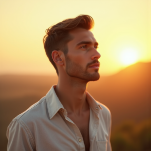 Travel — Man In A Relaxed Linen Shirt Photography #0062 (Stable Diffusion)