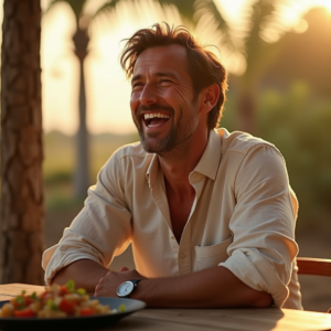 Travel — Man In A Relaxed Linen Shirt Photography #0086 (Stable Diffusion)
