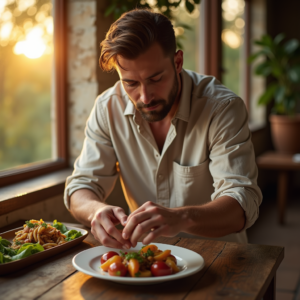 Travel — Man In A Relaxed Linen Shirt Photography #0092 (Recraft)